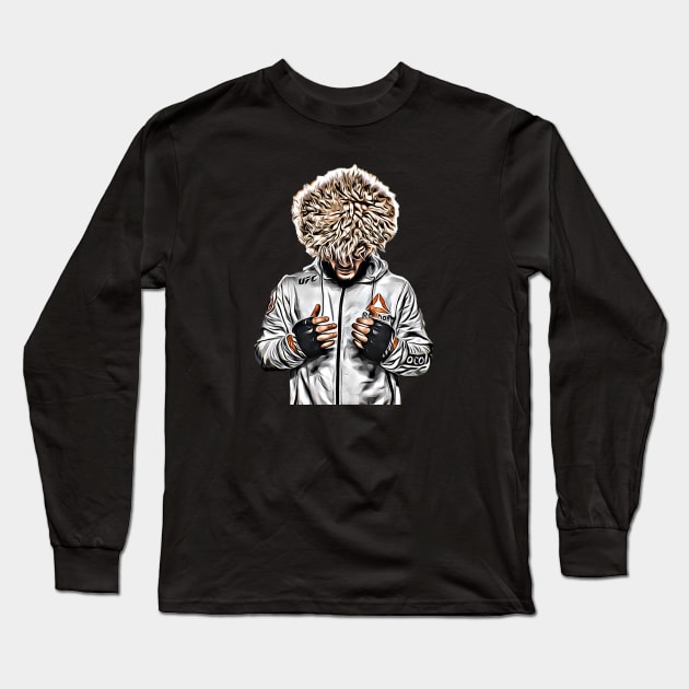 Khabib The Eagle Long Sleeve T-Shirt by flashbackchamps